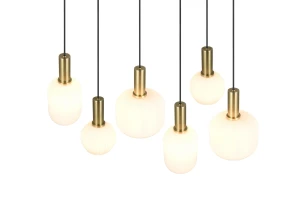 DIVA - Wisząca lampa nowoczesna 6xE27 - kolor złoty i odcienie złota