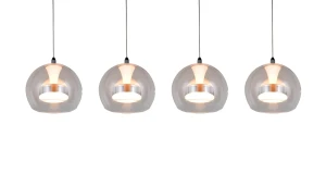 FLYNT - Nowoczesna lampa wisząca 4xLED zintegrowany 2300-3000-4000K - kolor szary i odcienie szarości