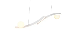 NAPOLI - Wisząca lampa nowoczesna 1xLED zintegrowany 2300+3000+4000K - kolor biały