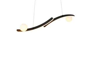 NAPOLI - Wisząca lampa nowoczesna 1xLED zintegrowany 2300+3000+4000K - kolor czarny