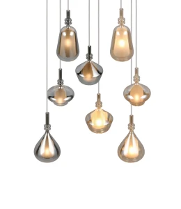 ALDEA - Wisząca lampa nowoczesna 8xE14 - kolor biały