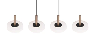 CELESTE - Nowoczesna lampa wisząca 4xLED zintegrowany 3000K - kolor brązowy i odcienie brązu