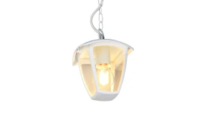 VENTA IP44 - Wisząca lampa zewnętrzna 1xE27 - kolor biały
