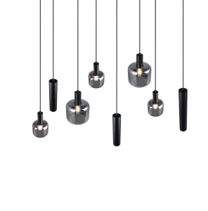 MATARO - Wisząca lampa nowoczesna 2xE27 - kolor czarny