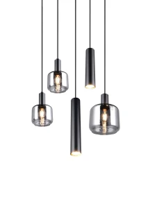 MATARO - Wisząca lampa nowoczesna 1xE27 - kolor czarny