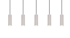 SOKA - Wisząca lampa nowoczesna 5xGU10 - kolor szary i odcienie szarości