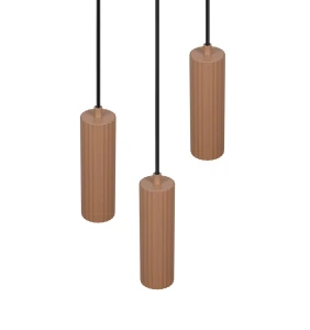 SOKA - Wisząca lampa nowoczesna 3xGU10 - kolor brązowy i odcienie brązu