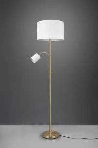 HOTEL - Lampa podłogowa 1xE27 + E14 - kolor złoty i odcienie złota