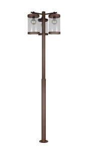 SAMBESI IP44 - Zewnętrzna lampa stojąca 3xE27 - kolor rdzawy