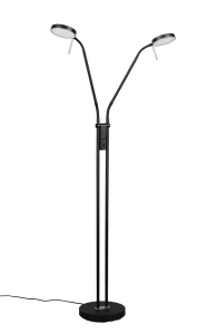 MONZA - Lampa podłogowa 2xLED zintegrowany 2300+3000+4000K - kolor czarny