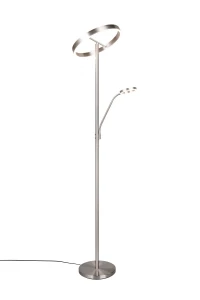 WILLIS - Lampa podłogowa 1xLED zintegrowany 2700-3200-4000K - kolor srebrny i odcienie srebra