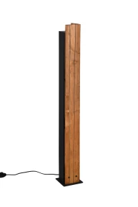 KARUNI - Lampa podłogowa 3xE27 - kolor drewno jasne i ciemne