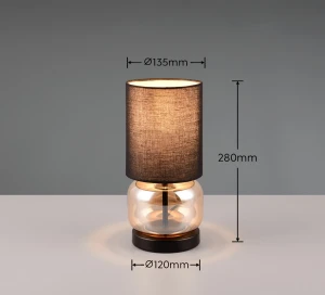 ELIO - Lampa stołowa 1xE27 - kolor czarny