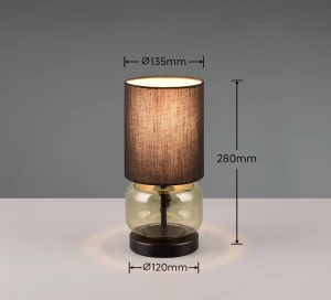 ELIO - Lampa stołowa 1xE27 - kolor czarny