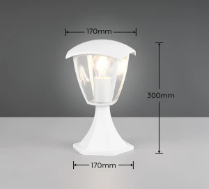 VENTA IP44 - Zewnętrzna lampa stojąca 1xE27 - kolor biały