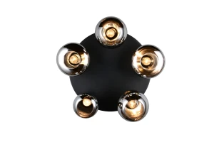 LUMINA - Nowoczesna lampa sufitowa 5xE14 - kolor czarny