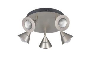 ROMEO - Nowoczesna lampa sufitowa 5xLED zintegrowany 2300+3000+4000 K - kolor srebrny i odcienie srebra