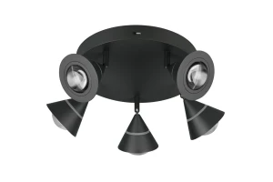 ROMEO - Nowoczesna lampa sufitowa 5xLED zintegrowany 2300+3000+4000 K - kolor czarny