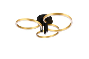 CARUSO - Nowoczesna lampa sufitowa 1xLED zintegrowany 2300-3000-4000K - kolor czarny