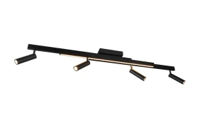 ZENO - Nowoczesna lampa sufitowa 5xLED zintegrowany 2700-6500K - kolor czarny