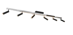 ZENO - Nowoczesna lampa sufitowa 7xLED zintegrowany 2700-6500K - kolor srebrny i odcienie srebra