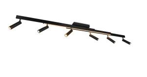 ZENO - Nowoczesna lampa sufitowa 7xLED zintegrowany 2700-6500K - kolor czarny