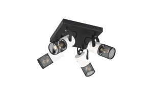 TOSH - Lampa sufitowa - reflektorki 4xE14 - kolor czarny
