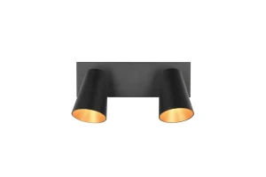 SHARP - Nowoczesna lampa ścienna 2xGU10 - kolor czarny