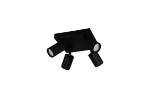 SOKA - Lampa sufitowa - reflektorki 4xGU10 - kolor czarny
