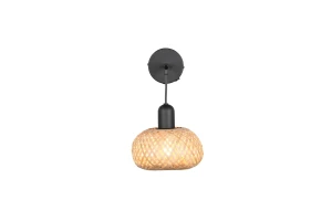 LEONIE - Nowoczesna lampa ścienna 1xE27 - kolor czarny