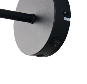 CALVI - Nowoczesna lampa ścienna 1xE14 - kolor czarny