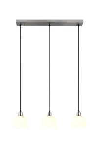 MOLLY - Wisząca lampa nowoczesna 3xE14 - kolor srebrny i odcienie srebra