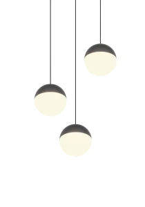 SENTA - Wisząca lampa nowoczesna 3xLED zintegrowany 3000K - kolor czarny