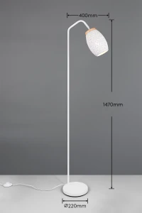 BIDAR - Lampa podłogowa 1xE27 - kolor biały