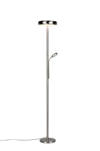 PALERMO - Lampa podłogowa 1xLED zintegrowany 3000-4000-6500K - kolor srebrny i odcienie srebra