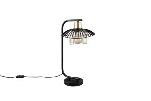 LAURIS - Lampa stołowa 1xE27 - kolor czarny