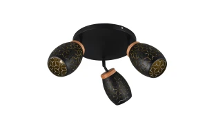 BIDAR - Lampa sufitowa - reflektorki 3xE14 - kolor czarny