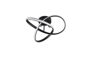 MEO - Nowoczesna lampa sufitowa 1xLED zintegrowany 3000K - kolor czarny