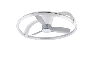 STOCKHOLM - Lampa z wentylatorem 1xLED zintegrowany 2700-6500K - kolor biały