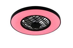 LINKÖPING - Lampa z wentylatorem 1xLED zintegrowany 2700-6500K - kolor czarny