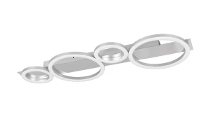 LUMOS - Nowoczesna lampa sufitowa 1xLED zintegrowany 4000K - kolor srebrny i odcienie srebra