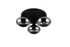 DIVINA - Nowoczesna lampa sufitowa 3xE14 - kolor szary i odcienie szarości