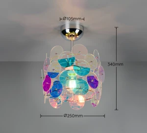IRIDE - Nowoczesna lampa sufitowa 1xE27 - kolor naturalny