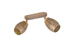 BIDAR - Reflektorek ścienny 2xE14 - kolor brązowy i odcienie brązu