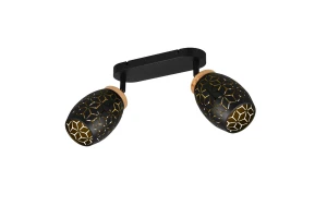 BIDAR - Reflektorek ścienny 2xE14 - kolor złoty i odcienie złota