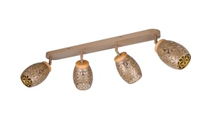 BIDAR - Lampa sufitowa - reflektorki 4xE14 - kolor brązowy i odcienie brązu
