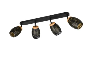 BIDAR - Lampa sufitowa - reflektorki 4xE14 - kolor złoty i odcienie złota