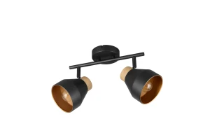 VALENTIN - Reflektorek ścienny 2xE14 - kolor czarny