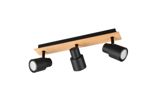 PIERRE - Lampa sufitowa - reflektorki 3xGU10 - kolor czarny