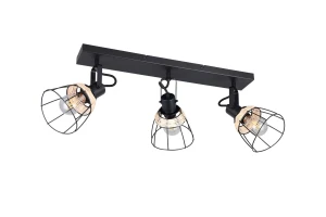 JEROME - Lampa sufitowa - reflektorki 3xE27 - kolor czarny